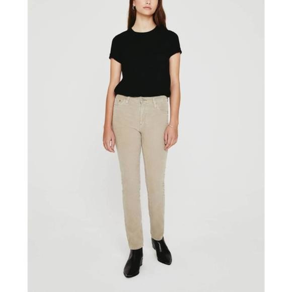 AG Adriano Goldschmied - Mari High Rise Straight in 1yr Sulfur Silk Bamboo - Picture 5 of 5